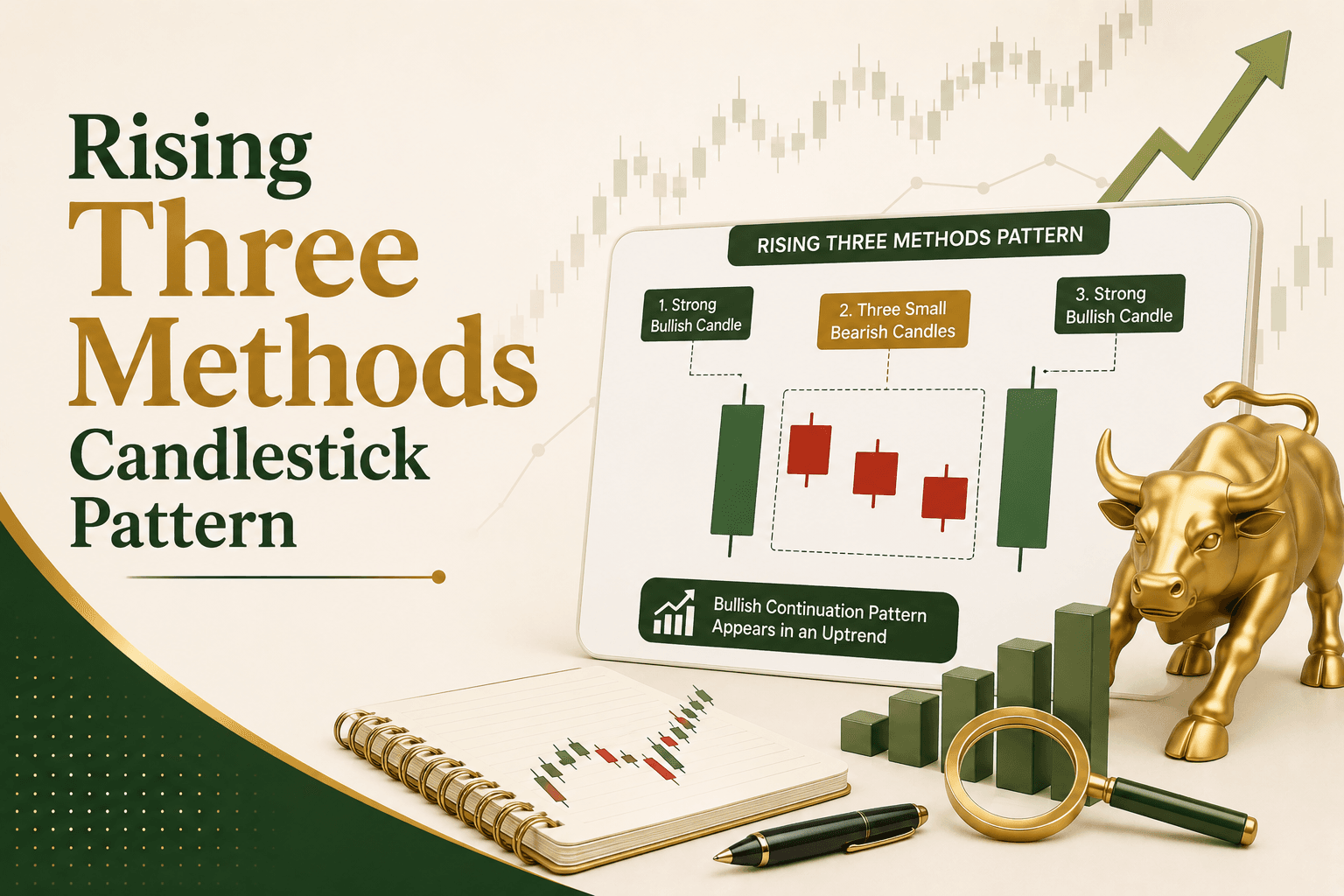 The Rising Three Methods Candlestick Pattern: What It Means and How Traders Use It