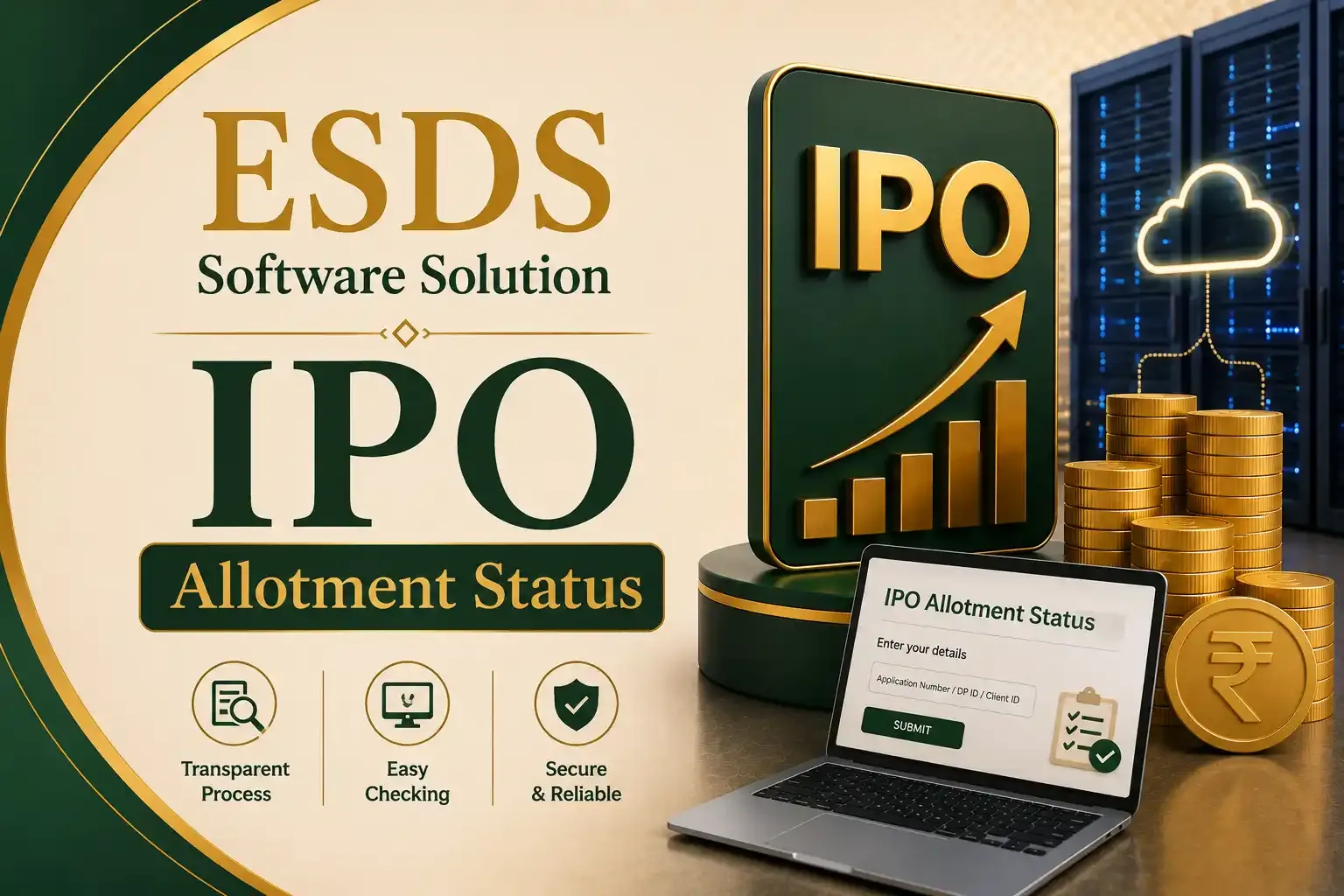 ESDS Software Solution IPO Allotment Status Online